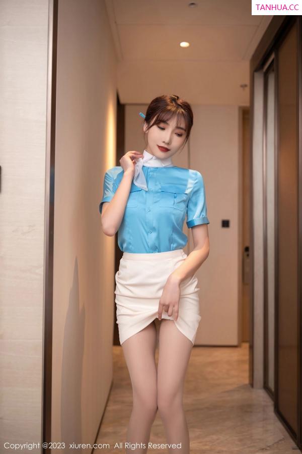 陆萱萱  [XiuRen]高清写真图 2023.03.23 No.6463 陆萱萱 制服美臀第3张图片